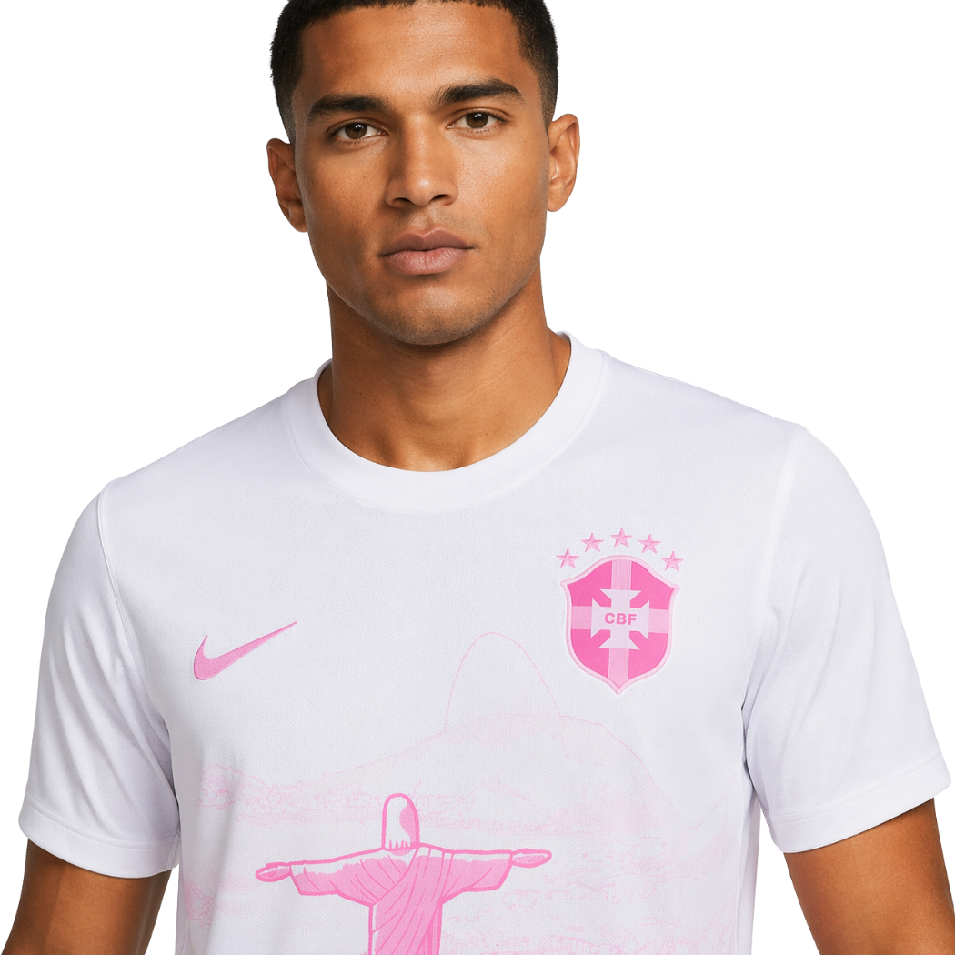 Camisa Rosa Cristo Redentor - Brasil 2026
