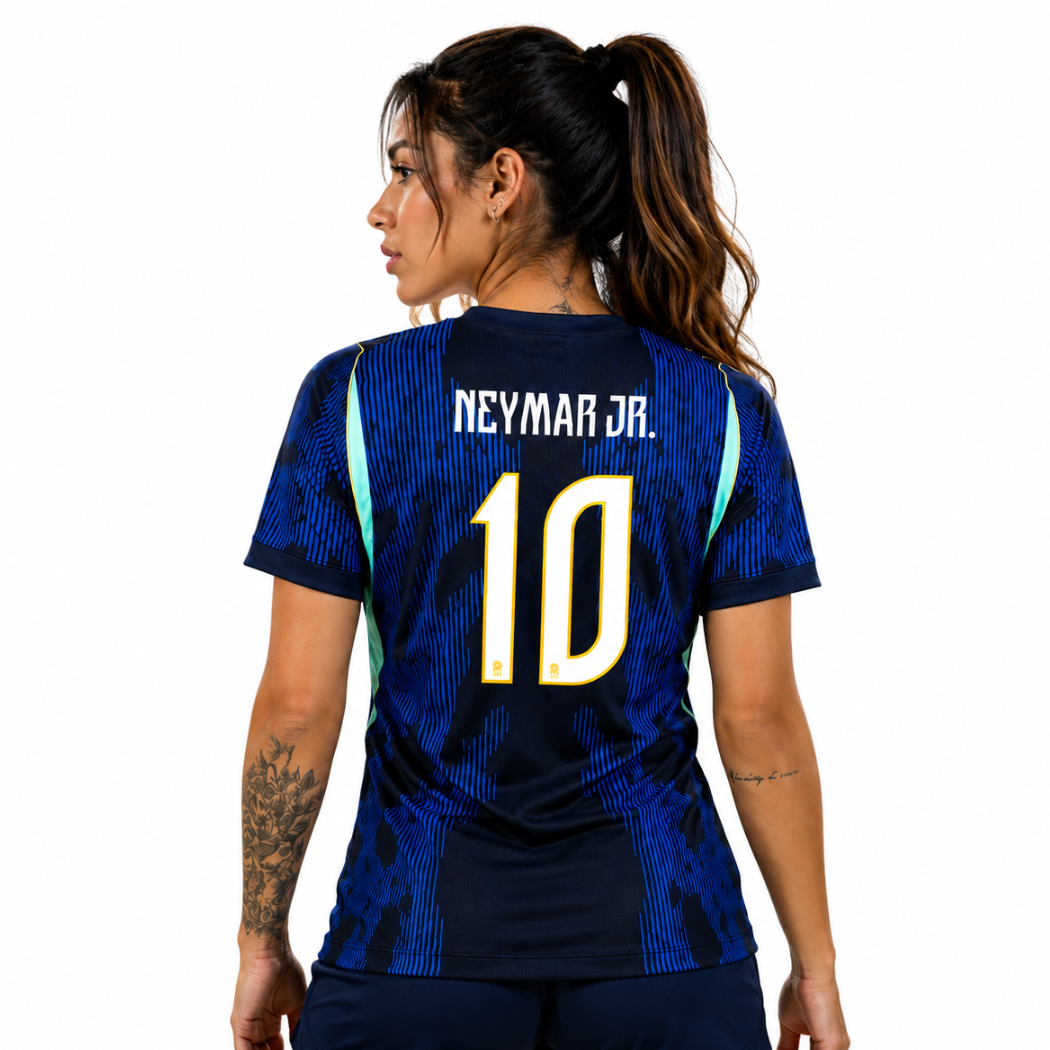 Camisa Brasil Feminina 2026 Copa do Mundo Il Torcedor Masculina #NEYMAR JR - 10
