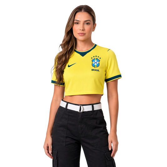 Cropped Brasil Feminina 2026 I Torcedor Copa do Mundo