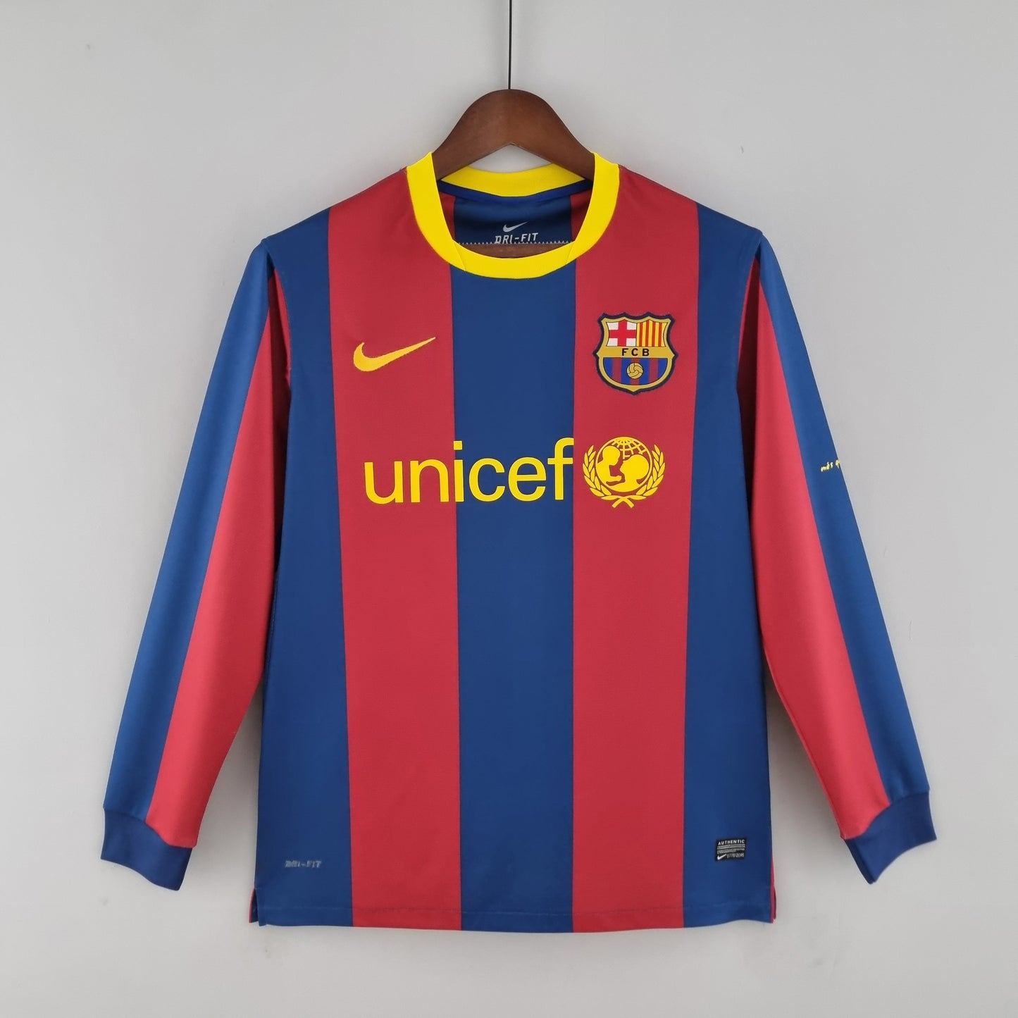 Camisa Manga Longa Barcelona 10/11 Grená