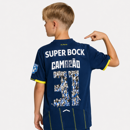 Conjunto Infantil Quarto Equipamento Campeão 31 - Porto 25/26