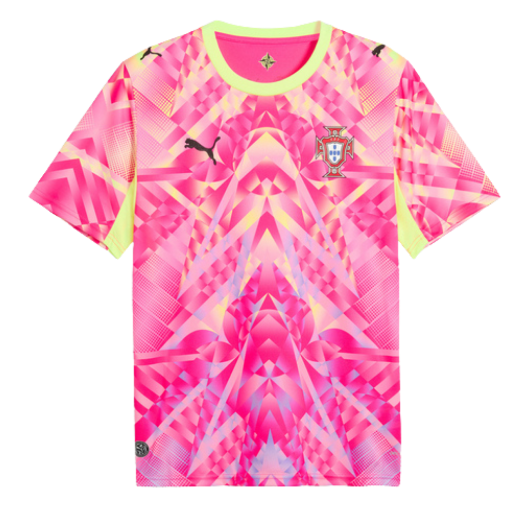 Camisa Seleção de Portugal Guarda Redes Pixel rosa - COPA DO MUNDO 2026