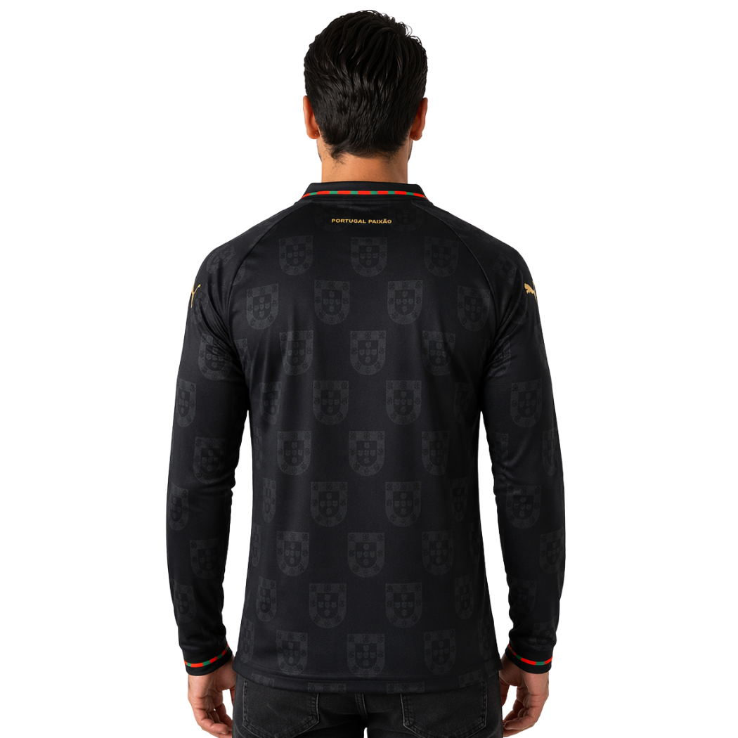 Camisa Seleção Portugal MANGA LONGA edição especial pantera negra EUSÉBIO 2026/27