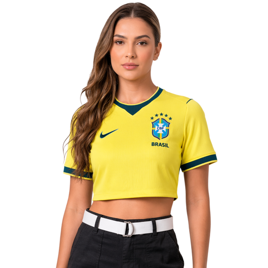 Cropped Brasil Feminina 2026 I Torcedor Copa do Mundo