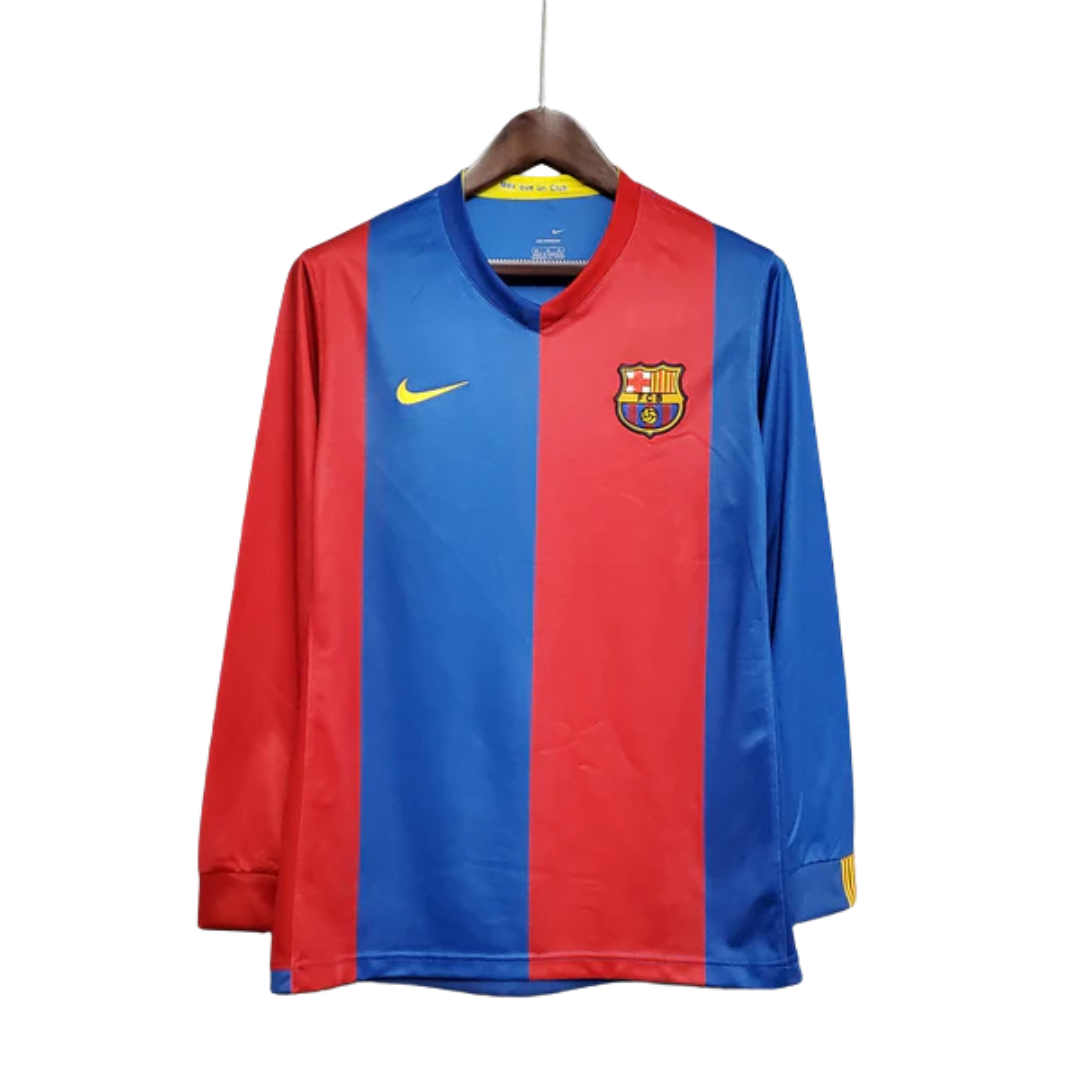 Camisa Manga Longa Barcelona 06/07 Grená