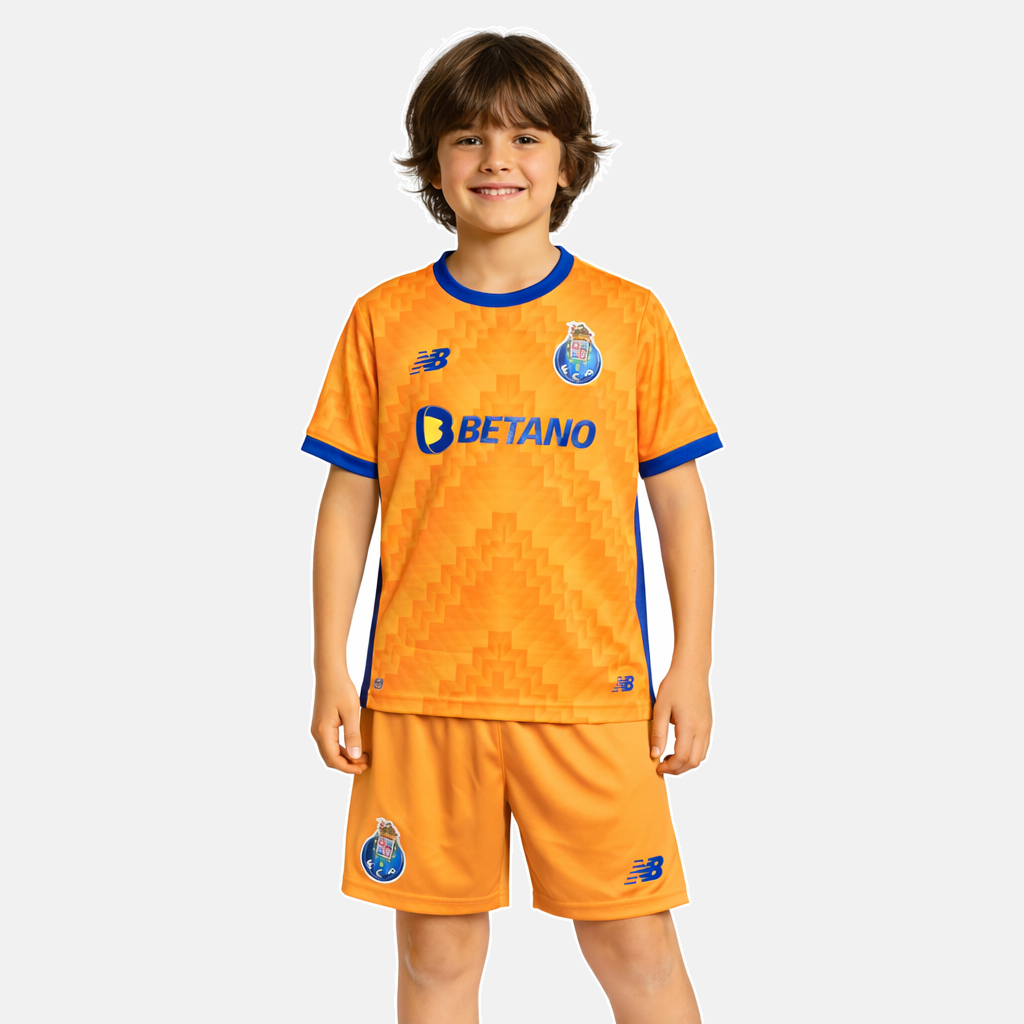 Conjunto Infantil Alternativa Laranja 2024/25 - Porto