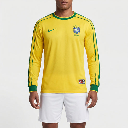Camisa Brasil Retrô 1998 Manga longa Torcedor